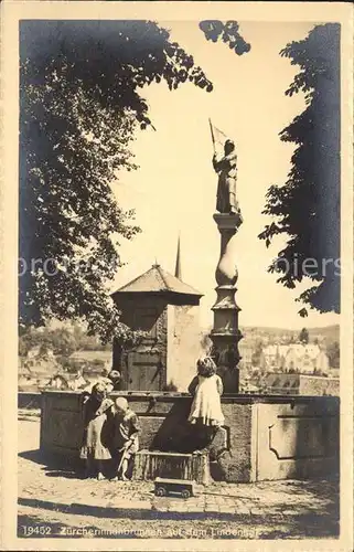 Zuerich Brunnen mit Kindern / Zuerich /Bz. Zuerich City