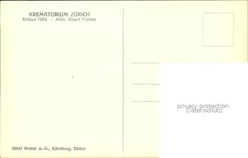 Zuerich Krematorium Albert Froehlich Architekt / Zuerich /Bz. Zuerich City