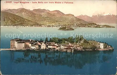 Isola Bella Lago Maggiore con Isola Made e Pallanza Kat. Italien