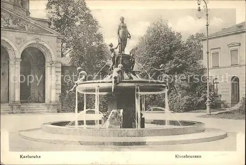 Karlsruhe Baden Klosebrunnen / Karlsruhe /Karlsruhe LKR