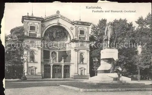 Karlsruhe Baden Festhalle Bismarck-Denkmal / Karlsruhe /Karlsruhe LKR