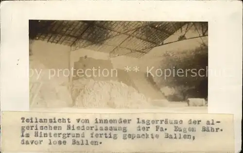 Karlsruhe Baden Lagerraeume algerische Niederlassung Fa Eugen Baehr / Karlsruhe /Karlsruhe LKR