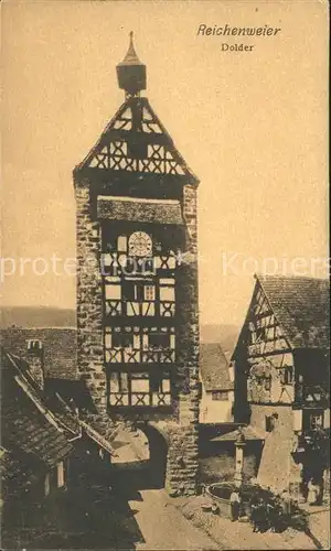 Reichenweier Dolder Turm Torbogen Brunnen Kat. Riquewihr