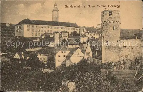 Gundelsheim Wuerttemberg mit Schloss Hornegg Kat. Gundelsheim Neckar