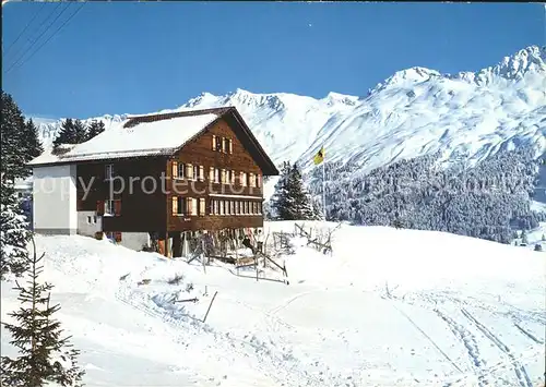 Lenzerheide Valbella Ferienheim Maennedorf Tga d Lai mit Parpanerhoernern und Urdenfuerkli Kat. Lenzerheide