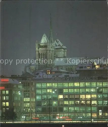 Zuerich Cathedrale la nuit / Zuerich /Bz. Zuerich City