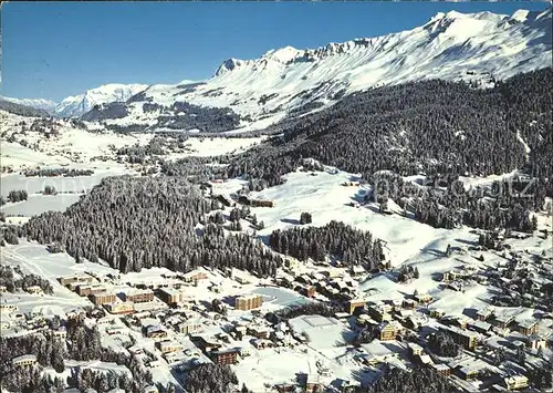 Lenzerheide Valbella Totalansicht mit Skigebiet Scharmoin Kat. Lenzerheide
