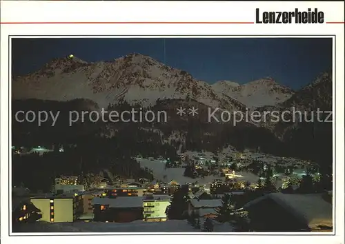 Lenzerheide Valbella bei Nacht Kat. Lenzerheide