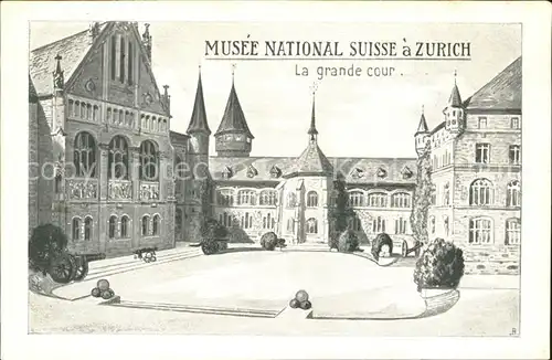 Zuerich ZH Musee National Suisse La grande Cour / Zuerich /Bz. Zuerich City