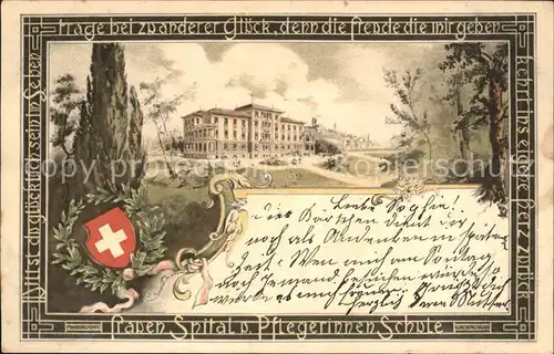 Zuerich ZH Frauen Spital Pflegerinnen Schule / Zuerich /Bz. Zuerich City