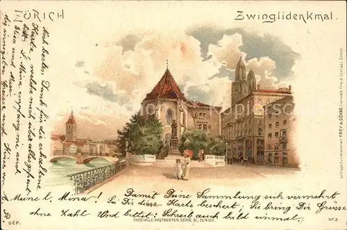 Zuerich ZH Zwinglidenkmal / Zuerich /Bz. Zuerich City