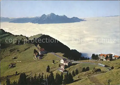 Rigi Staffel Blick auf Nebelmeer und Pilatus Kat. Rigi Staffel