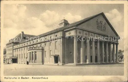 Karlsruhe Konzerthaus Kat. Karlsruhe