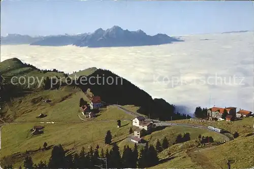 Rigi Staffel mit Blick auf Nebelmeer und Pilatus Kat. Rigi Staffel