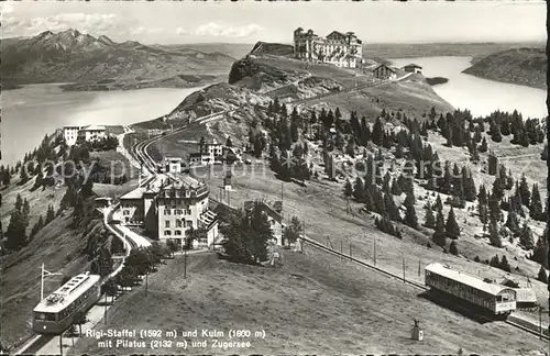 Rigi Staffel und Kulm mit Pilatus und Zugersee Kat. Rigi Staffel