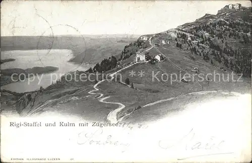 Rigi Staffel und Kulm mit Zugersee Kat. Rigi Staffel