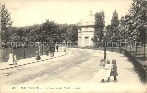 Hampstead Town Entrance to the Heath Park /  /