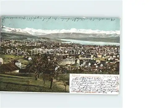 Zuerich ZH von der Waid gesehen / Zuerich /Bz. Zuerich City