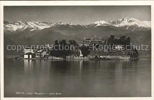 Isola Bella Lago Maggiore Panorama Kat. Italien