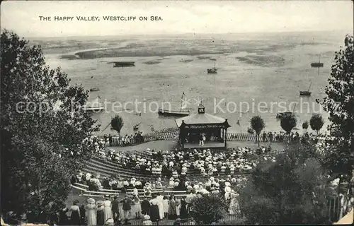 Westcliff on Sea Panorama The Happy Valley Music Pavilion Kat. United Kingdom