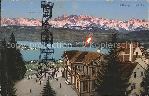 Uetliberg Zuerich Restaurant Uto Kulm Zuerichsee Alpen Kat. Uetliberg