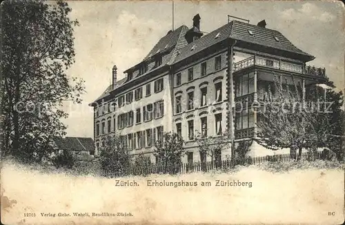 Zuerich Erholungshaus am Zuerichberg / Zuerich /Bz. Zuerich City