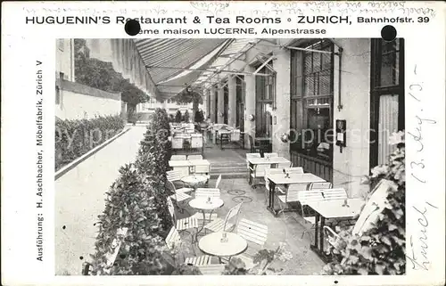 Zuerich Huguenins Restaurant und Tea Rooms / Zuerich /Bz. Zuerich City