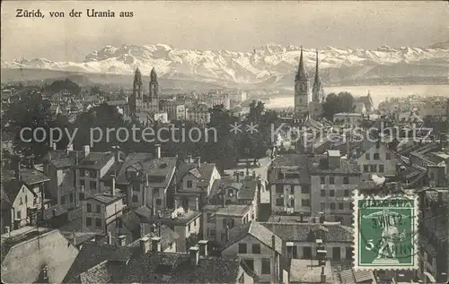 Zuerich Blick von der Urania / Zuerich /Bz. Zuerich City