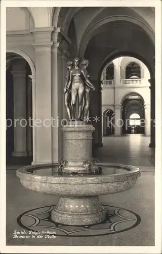 Zuerich Polytechnikum Brunnen in der Halle / Zuerich /Bz. Zuerich City