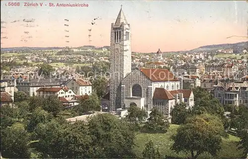 Zuerich St Antoniuskirche Panorama / Zuerich /Bz. Zuerich City