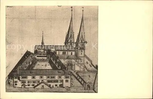 Zuerich Grossmuenster im 17ten Jhdt / Zuerich /Bz. Zuerich City