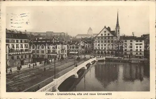 Zuerich Uraniabruecke Alte und Neue Universitaet / Zuerich /Bz. Zuerich City