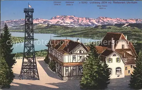 Uetliberg Zuerich Restaurant Uto Kulm Alpenpanorama Kat. Uetliberg