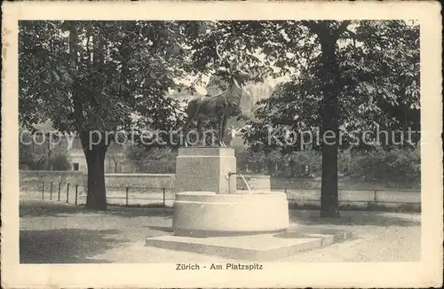 Zuerich Am Platzspitz Brunnen / Zuerich /Bz. Zuerich City