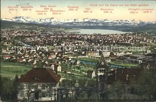 Zuerich Totalansicht mit Alpen / Zuerich /Bz. Zuerich City