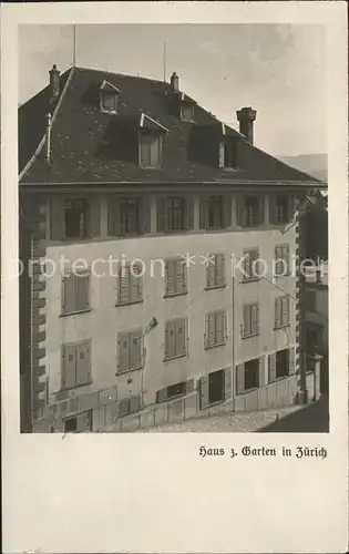 Zuerich Haus zum Garten / Zuerich /Bz. Zuerich City