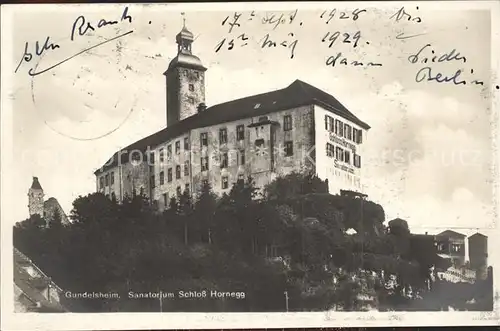 Gundelsheim Wuerttemberg Sanatorium Schloss Horneck Kat. Gundelsheim Neckar