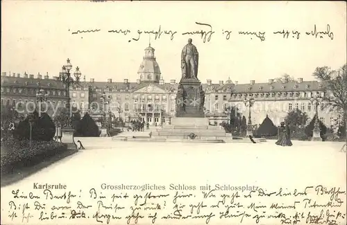 Karlsruhe Grossherzogliches Schloss Schlossplatz Kat. Karlsruhe