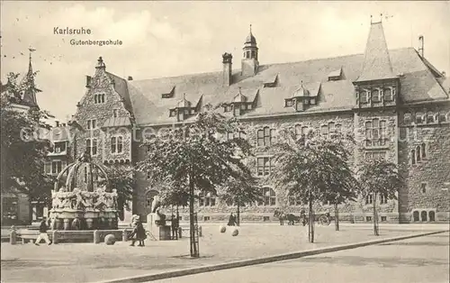 Karlsruhe Gutenbergschule Kat. Karlsruhe