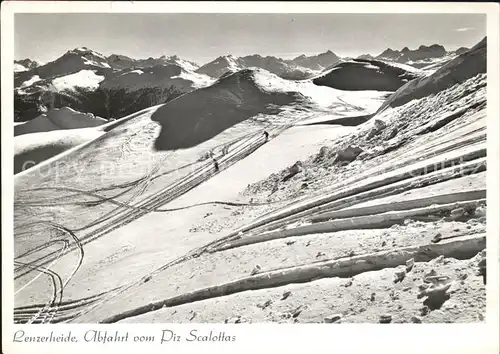 Lenzerheide GR Piz Scalottas Skispuren / Lenzerheide /Rg. Chur