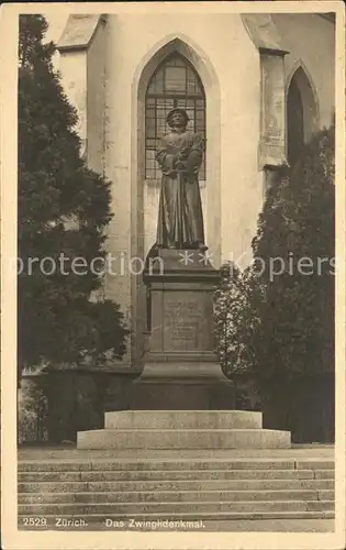 Zuerich Zwinglidenkmal Statue / Zuerich /Bz. Zuerich City