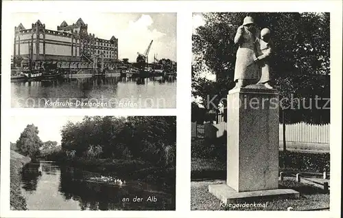 Karlsruhe Kriegerdenkmal Hafen Alb Kat. Karlsruhe