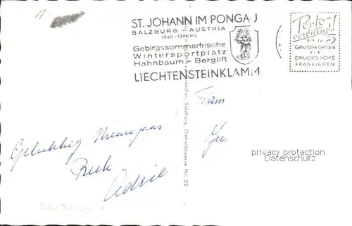 St Johann Pongau Salzburg Orts und Teilansichten Panorama Kat. 
