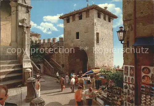 San Marino San Marino Piazza della Repubblica e Porta Republikplatz Stadttor Kat. San Marino