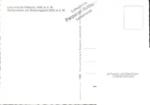 Lenzerheide Valbella Rothornbahn mit Rothorngipfel Kat. Lenzerheide