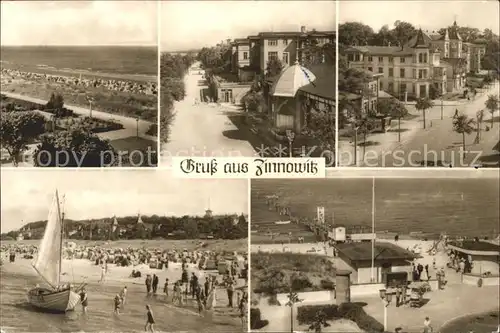 Zinnowitz Ostseebad Strandleben Segelboot Strassenansicht Promenade / Zinnowitz /Ostvorpommern LKR