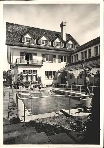 Zuerich ZH Volkssanatorium Ordnungstherapie Hof Schwimmbad / Zuerich /Bz. Zuerich City