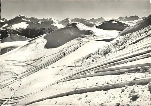 Lenzerheide GR Piz Scalottas Skispuren / Lenzerheide /Rg. Chur