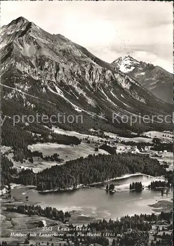 Lenzerheide Chur Fliegeraufnahme Heidsee Lenzerhorn Pizz Michel Kat. Lenzerheide