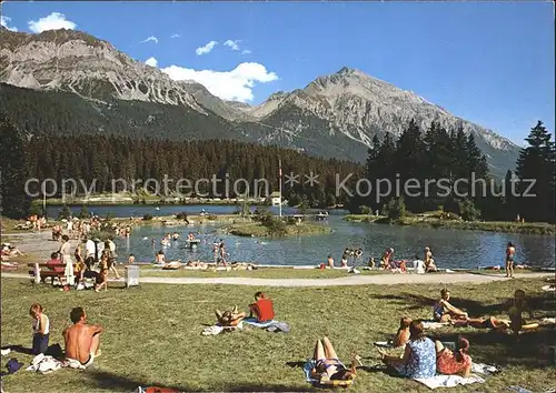 Lenzerheide Valbella Heidsee Baden mit Lenzerhorn Kat. Lenzerheide